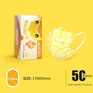 B Duck Mask , 3-Ply Disposable Mask, Yellow B Duck, Adult
