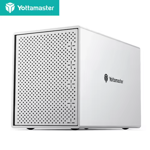 Yottamaster 5 Bay External Hard Drive Enclosure USB3.0 HDD BOX for 3.5/2.5 Inch SATA HDD Support 5 x