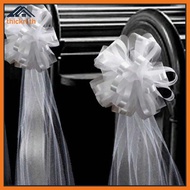 TT Church Wedding Pew Bows With Long Tulle Tails Chair Aisle Decor Wedding Car Decoration For Church