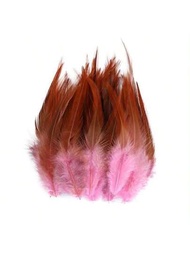 50入組粉色雞毛裝飾配件plumas 10-15cm/4-6inch嘉年華裝飾,用於裝飾公雞羽毛筆,服裝羽毛