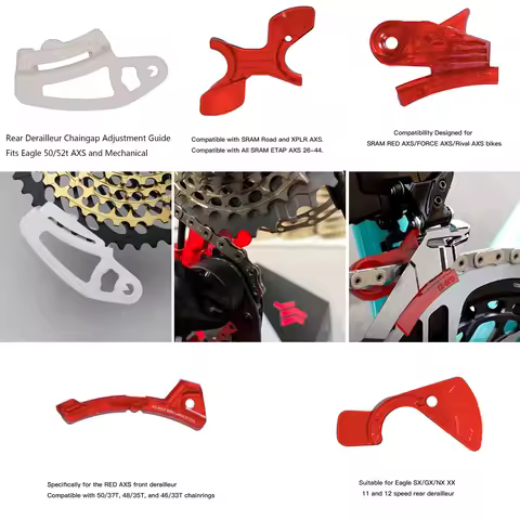 Front Rear Derailleur Chaingap Adjustment Guide - Fits MTB XX1 XO1 GX NX AXS&Road bike XPLR RED RIVA