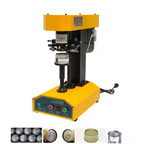 Can Sealing Machine Tin Can Sealer Automatic Rotary 55MM Pet Bottle Can Seamer Beer Can Sealer For F