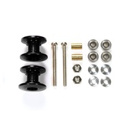 TAMIYA Roller [15398: ️1100] Double Aluminum Rollers (13-12mm.) Black Anodized Mini 4WD