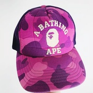 BAPE A BATHING APE CRAZY CAMO LOGO 經典 早期 猿人頭 毛絨 迷彩 紫狼 網帽 紫色 #LoveIsLove