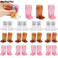 BUTUTU 1/10Pcs Mini Cowboy Boot Glasses, 1 Oz Plastic Western Cowboy Glasses,  Transparent Shot Glas