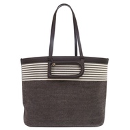 二手 Delvaux DtoD MM 帆布和皮革ブラウン2 用手提包 0549。