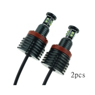2X 80W H8 Error Free LED Angel Eyes Light Headlight Lamp Halo Bright Fog Light Bulbs For BMW E90 E92