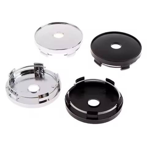 4Pcs/Lot Black Plastic Car Wheel Center Hubcaps Covers, 60mm Fit 65mm Logo Wheel Rim Hub Caps, Auto 