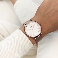 CLUSE Rose Gold Mesh Strap Watch