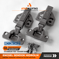 TITANIUM engsel sendok slow motion hitam DEKKSON - engsel sendok Dekson - engsel lemari kitchen set