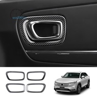 Car Interior Carbon Fiber Door Handle Frame Cover Trim Accessories for   -V Vezel 2021 2022