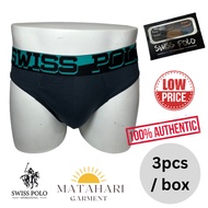 Swiss Polo (3pcs/box)Men Cotton Briefs Comfort Micro Modal Air Underwear Seluar Dalam Spender Lelaki