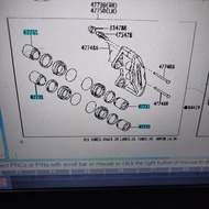 Front disc brake piston for Fortuner 2006/2015, unit price, genuine original price 47731-0K060