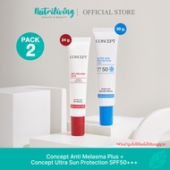 Concept ทาฝ้า กระ ขนาด 24 กรัม + Ultra Sun Protection SPF 56 PA +++ กันแดดทาหน้า ขนาด 30 กรัม