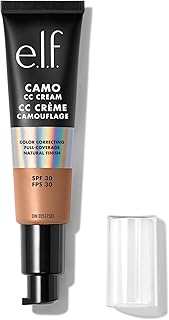 e.l.f. Camo CC Cream, Color Correcting Medium-To-Full Coverage Foundation with SPF 30, Medium 375 N,