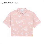 GIORDANO WOMEN 【Giordano x Minions】Women's Oxford Printed Short Sleeve Shirt 0 05345235