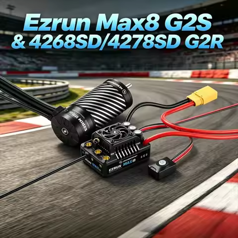 Hobbywing EZRUN Max8 G2S Sensored ESC & 4268SD/4278SD G2R SD Motor For 1/8 1:8 RC Car/Truck