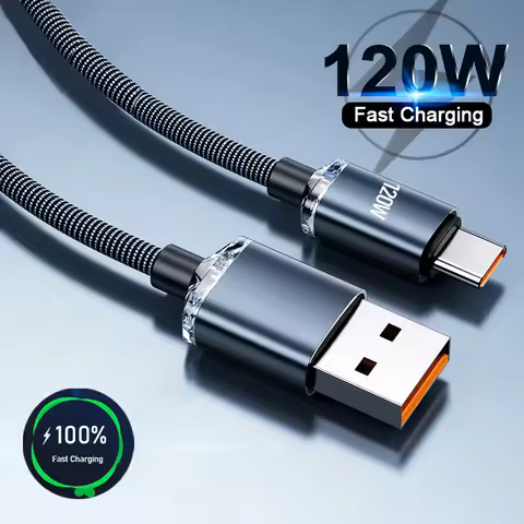 120W USB Type C Fast Charge Cable For Xiaomi Redmi Note 13 Pro Turbo Super Fast Charging Data Cord F
