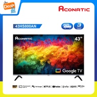 ใหม่ Aconatic ทีวี 43 นิ้ว FHD Google TV รุ่น 43HS800AN ระบบปฏิบัติการ Google/Netflix & Youtube Wifi