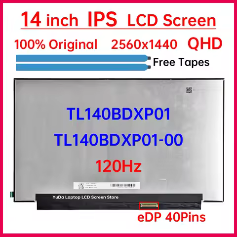 14" 120Hz Laptop LCD Screen TL140BDXP01 TL140BDXP01-00 For ASUS ROG Zephyrus GA401Q PX401Q Display M