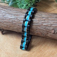 【木製手鍊】EINBAND Wood Bracelet 天然木手鍊 綠松石 × 檀香木