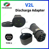 ⚡Perodua V2L Discharge Adapter Type2 to EV Cable Adapter for Vehicle to Load 13A 3pin Socket V2V
