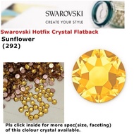 Hotfix Crystal Swarovski Elements Batu Tampal/Iron on Crystal (Sunflower 292)