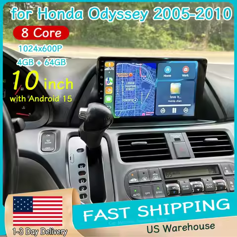 8Core 4+64G 10''Car Stereo Radio Multimedia Video Player GPS Navigation For Honda Odyssey 2005-2010 