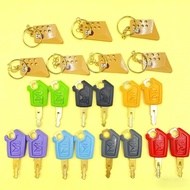 2PCS KEY 5P8500 For Excavator Heavy Equipment Keychain F0002 Ignition Key with Bucket Key Chain