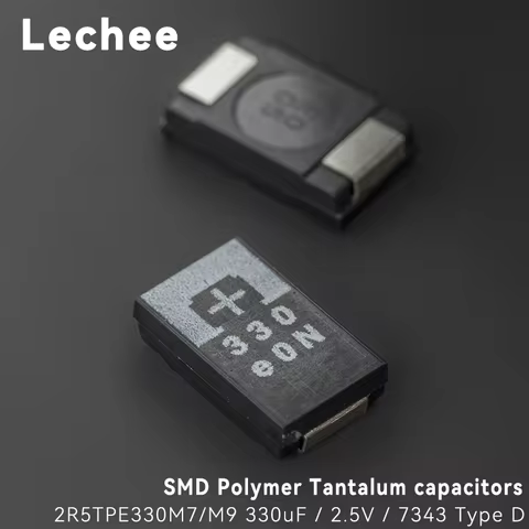 5pcs/lot 2R5TPE330M7 2R5TPE330M9 2.5V 330uF 7mR 9mR 7343 Type D Ultra-Thin SMD Polymer Solid Tantalu