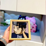 现货周杰伦钻石画diy应援钻石贴画物料简单手工贴钻画礼物可爱卡通4.22ddd In-stock Jay Chou diamond painting DIY support diamond stick
