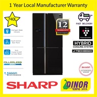 Sharp 740L 4 Door Avance Refrigerator SJF104VGBK / SJF-104VGBK Fridge Freezer Peti Sejuk