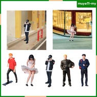 [MuyeadMY] 1/64 Diorama Stylish Figure People Model for DIY Project Dollhouse Accessory