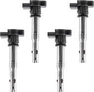 UF575 Ignition Coil & 1675 Double Iridium Spark Plug for Audi A3 A4 A5 A6 Q5 R8 TT RS4 RS5/Volkswage