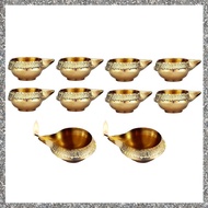 [feidan33.ph] Alloy Metal Kuber Diya 10 Pcs for Diwali Decoration Oil Lamp Traditional for Diwali Di