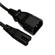 C14-C7 IEC C14 Male to C7 Female Cord AC Power Extension Cable Cord Adapter For PDU Chassis