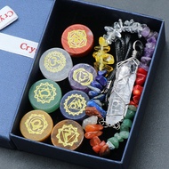 Chakra Crystal Healing Kits:7 Chakra Stones Natural Chakra Crystal Stone Pendant7 Chakra Stones Brac