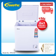 PowerPac Chest Freezer 150L CFC Free Chiller and Freezer (PPFZ150)