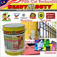 5L ( 5 liter HD High Gloss Paint ) Wood & Metal Paint / Minyak / Cat Kayu & Besi / Cat Pintu & Pagar
