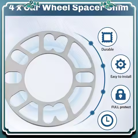 Premium 4Pcs Aluminum Wheel Spacers Shims Plate Auto Wheel Spacers Stud For 4X100 4X114.3 5X100 5X10