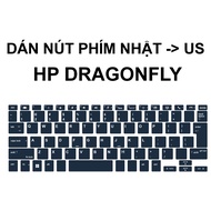 Japanese HP Dragonfly key button sticker -> US | Japan layout keyboard to international