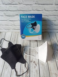 MASKER DUCKBILL HITAM/PUTIH 1 BOX ISI 50PCS