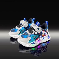 ⭐2025⭐ kasut sukan budak lelaki trend baru bercahaya Superman Children's Shoes New Children's Sports