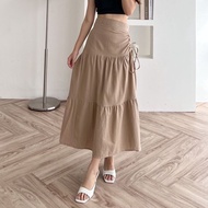 Ready Davelline - Aluna Skirt - Rok Serut Linen Angel Berkualitas