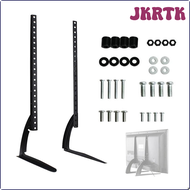 JKRTK 32-70 Inch TV Stand Base Universal Table Top Height Adjustable Large Metal Leg TV Replacement Stand For Screen Monitor Bracket HRTWR
