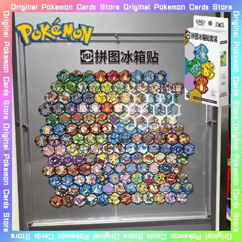 In Stock Simplified Chinese Pokemon PTCG 151 Puzzle Refrigerator Magnets Random Blind Box Authentic 
