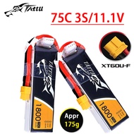 Upgrade TATTU 75C 3S 1800mAh 11.1V Lipo Battery For RC Helicopter Quadcopter FPV Racing Drone Parts 