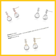 ML Korean Local Stock HAESOOL GME64 Double Cubic Pearl Drop Earrings Available via ML Proxy Buy