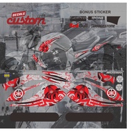 Byson transparent striping, Byson transparent stickers, yamaha Byson motorcycle striping, Byson tran