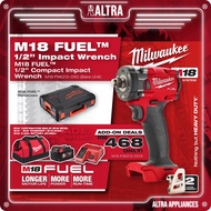 Milwaukee M18 FIW212  FUEL™ 1/2”  Cordless Compact Impact Wrench / Brushless Motor